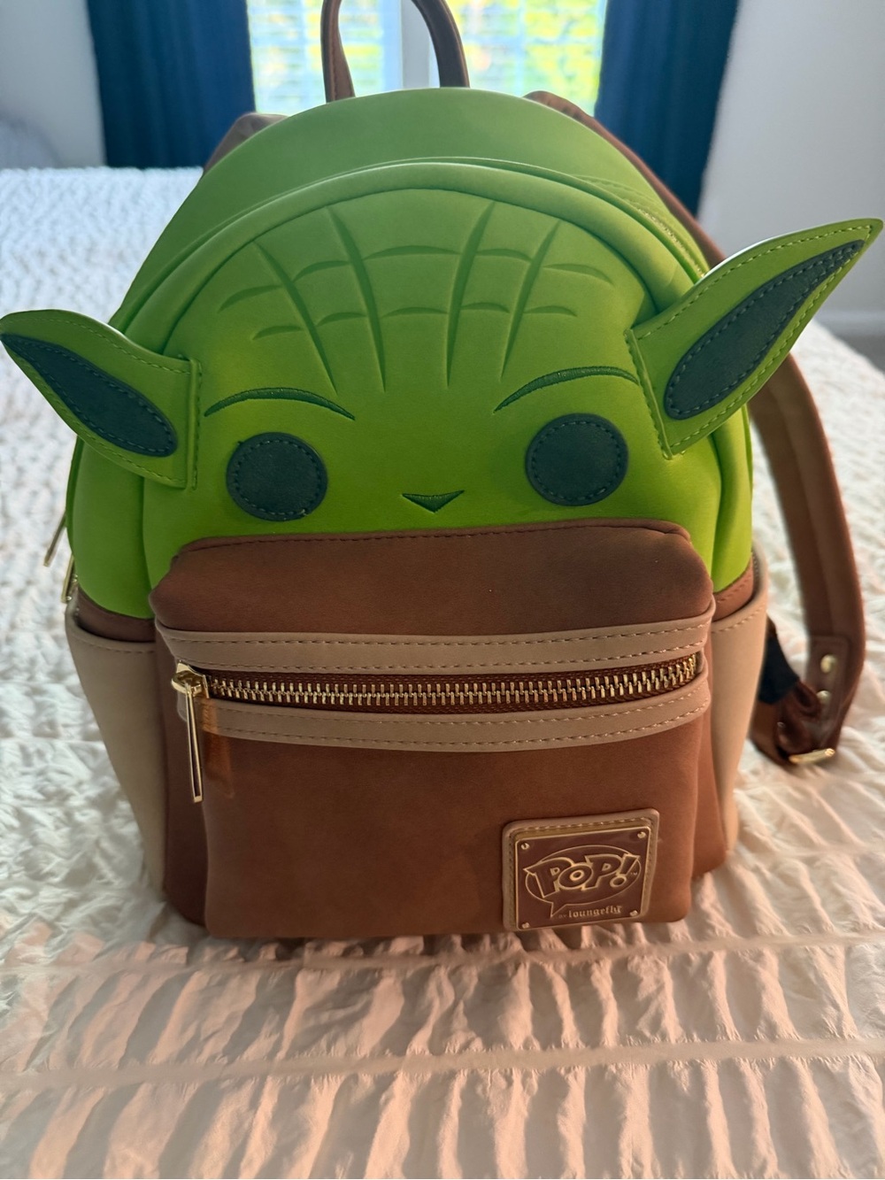 Loungefly and Funko Pop Green and Brown Yoda Mini Backpack